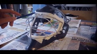 Carbon amp Kevlar Hockey Helmet  Part 5  Mounting The Grid and Foam [upl. by Raines]