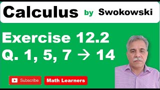 Calculus by Swokowski Exercise 122 Q 1 5 7 to 14 [upl. by Akilak]