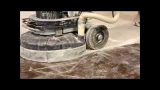 GRINDING OFF Stained Concrete and CONCRETE POLISHING  Luminant Academy [upl. by Silvio678]