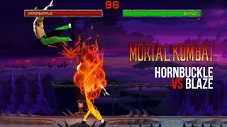 Mortal Kombat 2  Hornbuckle vs Blaze  Secret characters and Level [upl. by Enibas933]