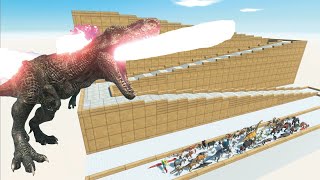 ESCAPE FROM FIRE TREX  LAST SURVIVOR  Animal Revolt Battle Simulator [upl. by Redleh]