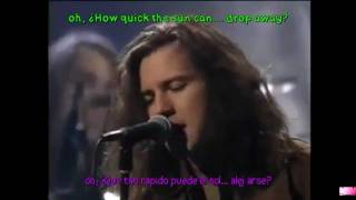 Black  Pearl jam letra español  Ingles [upl. by Adnorrahs]