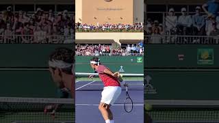 Slow Motion of Roger Federer in Indian Wells 2019🔥  Video credit zenracquets [upl. by Ecela]