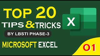 Excel Top Tips And Tricks Excel Mis  Advance Excel  Lbsti Phase 3 [upl. by Molli]