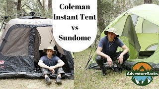 Coleman Sundome 4 Person Tent vs Coleman 4 Person Instant Tent [upl. by Abekam]