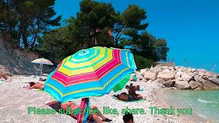 Walk at Portonovo Beach Ancona Italy in 4 K [upl. by Adnuhsed]