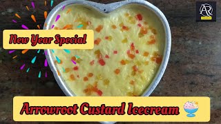 Arrowroot Custard Icecream recipe in tamil Custard powder recipe tamil Arrowroot Powder [upl. by Orlando]