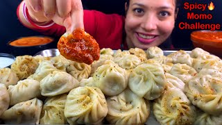 Eating Spicy🔥 Momo Challenge  80 Momo Eating Mukbang  Indian Street Food Eating Show  Food Show [upl. by Meisel615]