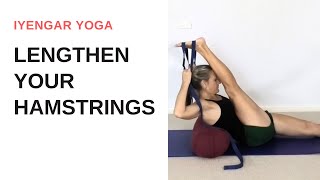 Yoga to lengthen your hamstrings  Iyengar Yoga [upl. by Egreog]