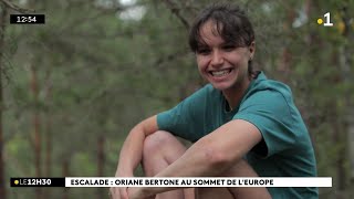 Escalade  La Réunionnaise Oriane Bertone au sommet de lEurope [upl. by Ignacius]