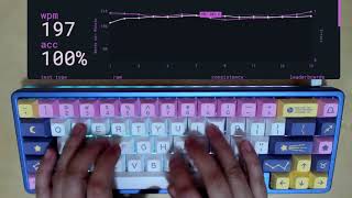 197 wpm on DSA Astrolokeys  Drop ALT  Lubed Gateron Yellows speed typing sound test [upl. by Trevorr]