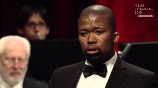 NEUE STIMMEN 2015  Semifinal Luthando Qave sings quotE sogno O realtàquot Falstaff Verdi [upl. by Janis]