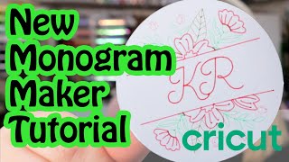 Cricut Monogram Maker Tutorial  Cricut Design Space [upl. by Rolat]