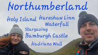 Best of Northumberland Bamburgh Castle Holy Island Hadrians Wall Hareshaw Linn Waterfall [upl. by Beesley]