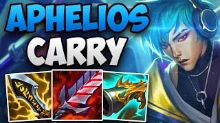 APHELIOS SOLO CARRY GAMEPLAY IN CHALLENGER  CHALLENGRE APHELIOS ADC  Patch 1410 S14 [upl. by Canfield]