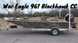 War Eagle Boats  Blackhawk 961 CC New Boat santeecooper fishing Yamaha [upl. by Akoyin864]