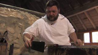 Glassblowing at Jamestown Glasshouse  A 5minute Lesson HD [upl. by Aidroc]