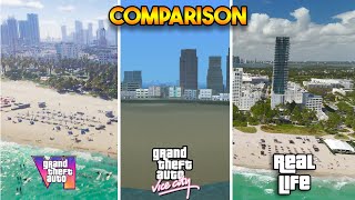 GTA 6 VS GTA VICE CITY VS REAL LIFE COMPARISON [upl. by Suoinuj]