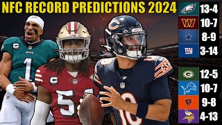 NFC Record Predictions  Playoff Picks For 2024 [upl. by Sorce233]