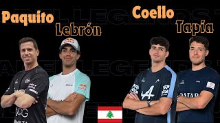 FULL MATCH Paquito  Lebrón vs Coello  Tapia  Lebanon Padel Legends [upl. by Carlyle]