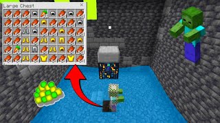 Easiest SKELETONZOMBIE Spawner Xp Farm In Minecraft 121  Zombie Mob Spawner Xp Farm [upl. by Amir]