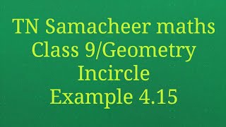 Construction of incircle of a triangle Example 415 Class 9GeometryNithyaganesh Maths [upl. by Ahsote]