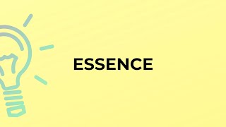 What is the meaning of the word ESSENCE [upl. by Yraek119]