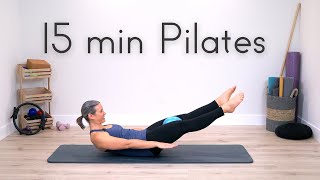 15 Minute Pilates Mini Ball Workout  Intermediate Pilates Class [upl. by Tiebold914]