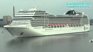 AIDAcara meets MSC Poesia am Ostseekai in Kiel  erlebt auf AIDA Nordeuropa Kreuzfahrt HD  2D [upl. by Tsenrae]