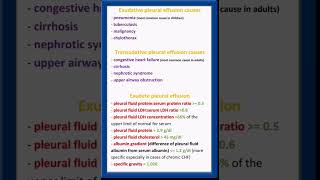 Pleural effusion causes transudate vs exudate [upl. by Abbotsen]