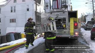 Fire contained to back porch 2nd alarm is transmitted in Slatington Pennsylvania [upl. by Lancey]