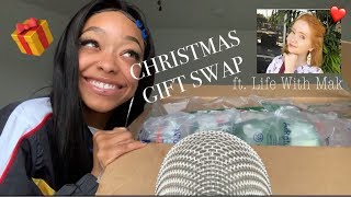 ASMR  CHRISTMAS GIFT SWAP W LIFE WITH MAK 🎁🎄 [upl. by Filemon]