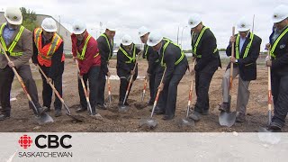 From the Archives Shovels are in the ground for the new Mosaic Stadium build to begin [upl. by Niajneb]