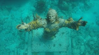 Snorkeling to the Christ of the Abyss Statue at John Pennekamp Coral Reef State Park [upl. by Berrie958]