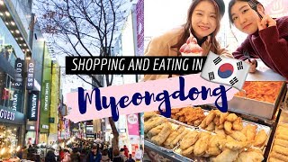 Myeongdong Shopping Cafes Street Food 🇰🇷 Korea Vlog [upl. by Rosenblast953]