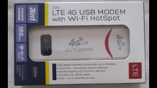 LTE 4G USB Modem with WI FI HotSpot [upl. by Pamelina]