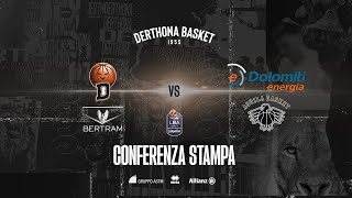 CONFERENZA STAMPA BERTRAM DERTHONA VS AQUILA BASKET [upl. by Liana]