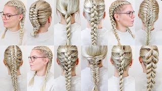 How To Braid Your Own Hair For Complete Beginners  15 EASY Braids For Summer FULL TALK THROUGH [upl. by Karame]