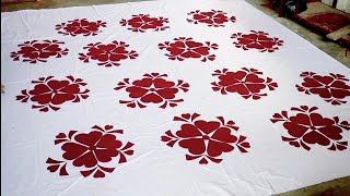 how to make bedsheet design Chadar ka design pech wala Chadar [upl. by Araz]