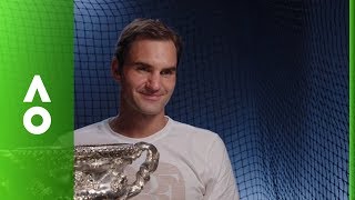 Roger Federer post match interview F  Australian Open 2018 [upl. by Anuska]