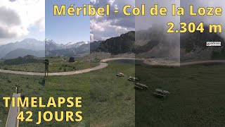 Méribel  Les 3 Vallées ⏩ Timelapse 42 jours [upl. by Annirtak]