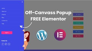 Create an OffCanvas PopUp Menu with FREE Elementor [upl. by Trinatte]