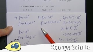 Exponentialfunktionen ableiten 3 Aufgaben vorgerechnet  37 Blatt 6600 [upl. by Atirb]