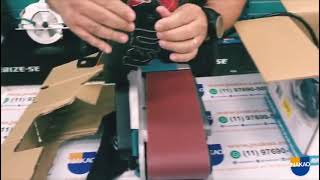 UNBOXING Lixadeira de Cinta 940Watts  M9400B da Makita [upl. by Mencher309]