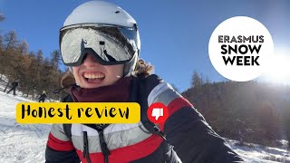 Snow Week in Sestriere Italy An honest review about the Skiing event [upl. by Haidebez]