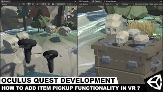 Oculus Quest Development with Unity3d  How To Add Item Pickup Functionality in VR [upl. by Neysa]