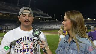 LSU Catcher Alex Milazzo Cheered LSU on After Injury  MCWS CHAMPIONSHIP [upl. by Nirraj]