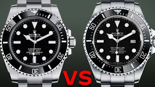 Rolex Submariner vs Rolex Sea Dweller 4000 Luxury Dive Watch Comparison and Watch Review [upl. by Nihi191]