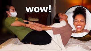 ASMR Relaxing Traditional THAI MASSAGE that Stretched my Whole Body [upl. by Tnerb21]