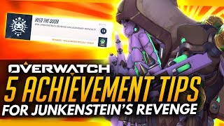 Overwatch  5 TIPS FOR JUNKENSTEINS REVENGE ACHIEVEMENTS 4K [upl. by Naryk276]